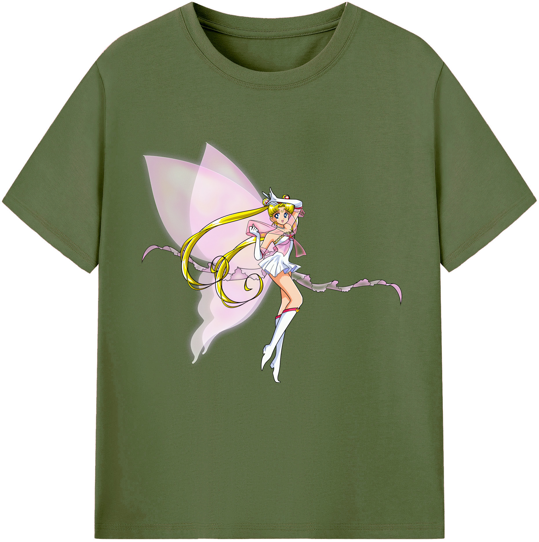（画像用） 美少女戦士セーラームーン 月野 うさぎ つきの うさぎ Sailor Moon Tsukino Usagi 綿100％半袖Tシャツ（フロントプリント）